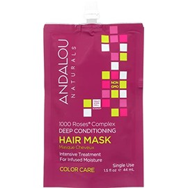 Andalou Naturals 1000 Roses Complex Color Care Deep Conditioning Hair Mask, 1.5 Fluid Ounce - 6 per case.