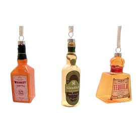 Box of Spirits Christmas Ornaments, Set of 3, Holiday Décor, Tree Hanging Ornaments, Various Sizes