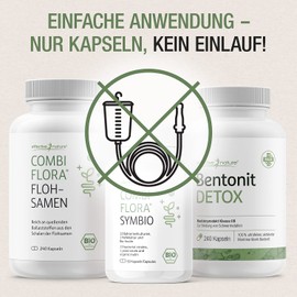 Simple Clean | Gentle intestinal cleansing and effective development of intestinal flora | with Bentonite Detox, Combi Flora SymBIO and Psyllium Husks