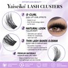 Yaiseiko 280Pcs 80D Wispy Lash Clusters 8-18MM Plant Fiber Individual