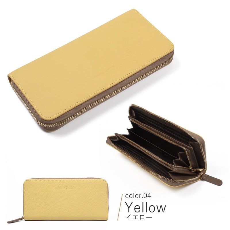 [Blanpom] Wallet Women's Genuine Leather Long Wallet Long Wallet Bi-color