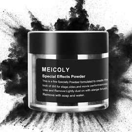 Black Special Effects Powder Ultrafine Loose Dirt for Stage Goth Movie Performance Pro Pirate Face Makeup for Halloween Bull Ash 0.88oz, black special / 블랙 특수 효과 파우더 무대용 초미세 루즈 더트 고스 영화 공연 할로윈용 프로 해적 페이스 메이크업 불 애쉬 0.88온스, black special