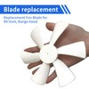 RV Vent Fan Blade, 12V D-Shaft RV Bathroom Fan, White