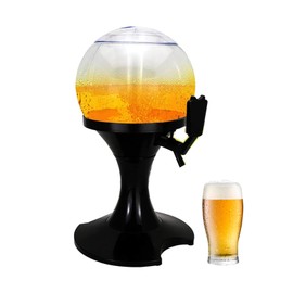 3.5L Beer Tower Dispenser Spherical Cold Drink Beverage Dispenser with Tap Ice Tube Juice Dispenser Container BBQ Party Restaurant Bar Accessories