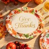 50 PCS Thanksgiving Oval Paper Plates Disposable, Fall Paper Plates,