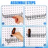 Coume 4 Pieces Pegboard Screwdriver Holders, Stainless Steel Pegboard Pliers