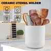 RedCall Kitchen Utensils Holder Large,Ceramic Utensil Organizer for Countertop,Morden Utensil