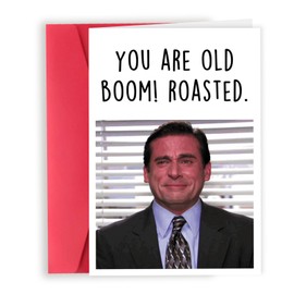 Londue Funny Birthday Card for Her Him, The Office Birthday Card for Men Women, Michael Scott Card, Humor Birthday Gifts Card for TV Show Fans