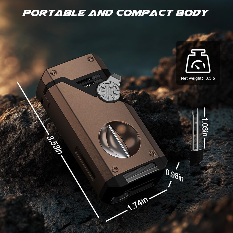 5-in-1 Torch Lighter with V Tool, Punch, Draw Enhancer Tool,