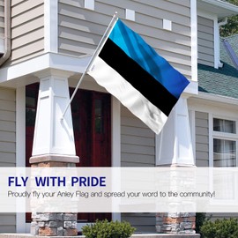 ANLEY Fly Breeze 3x5 Feet Estonia Flag - Vivid Color and Fade proof - Canvas Header and Double Stitched - Republic of Estonia Flags Polyester with Brass Grommets 3 X 5 FT