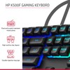 HP K500F Backlit Membrane Wired Gaming Keyboard with Mixed Color