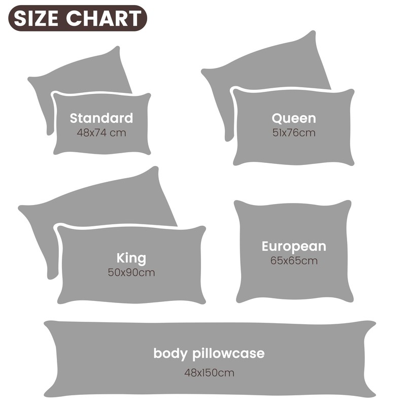 LINENOVA Luxury Cotton Body Pillowcaes - 1 Piece - Envelope