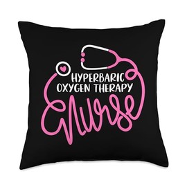 Hyperbaric Oxygen Therapy Nurse HBOT Nursing Department Throw Pillow