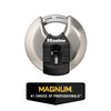 Master Lock Magnum Heavy-Duty Stainless-Steel Discus Padlock with Keys, Keyed