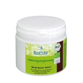 BioPräp BIO Darm Kurier Pulver | 250 Gramm | vegan und BIO | mit Ballaststoffen, Kräutern und probiotischen Bakterien | produziert in Deutschland | zertifizierte Produktion
