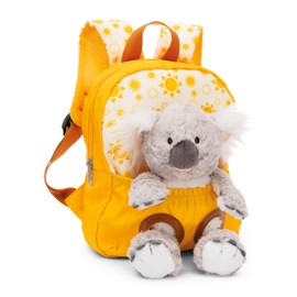 NICI Children's Backpack Yellow 2 in 1 with Cuddly Toy Koala 25 cm - Nursery Backpack Girls & Boys - Soft Back Area & Adjustable Straps - 49842