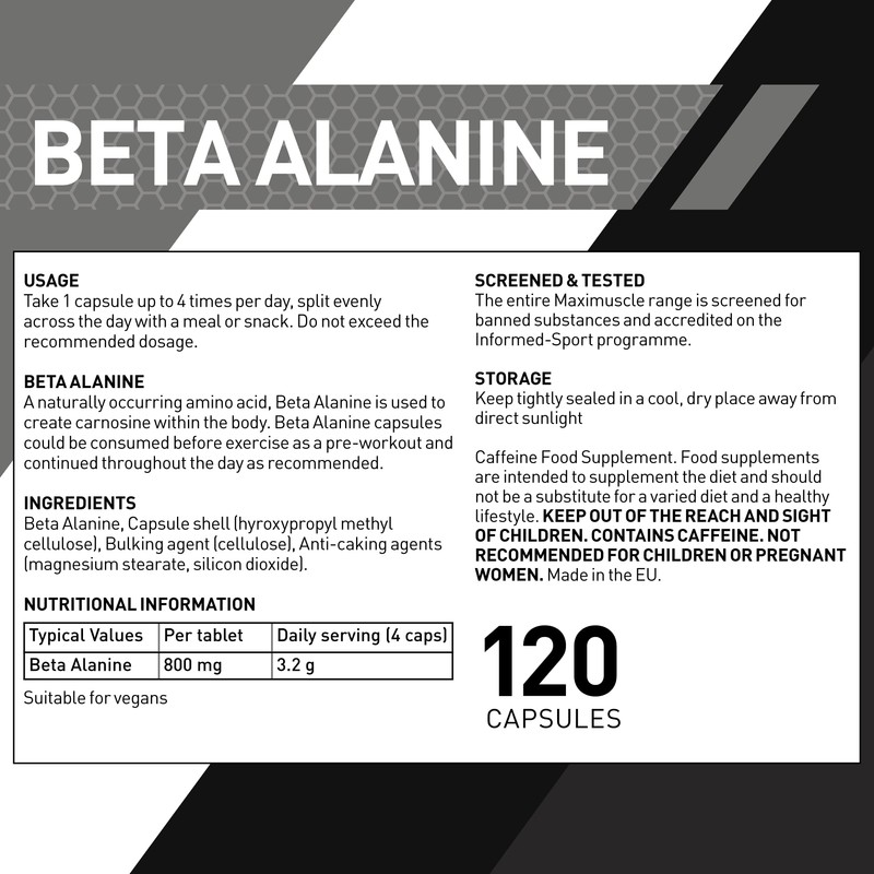 MAXIMUSCLE Beta Alanine Capsules 120'S