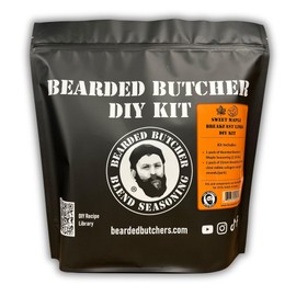 Bearded Butchers Sweet Maple Breakfast Links DIY Kit – Classic Sweet & Savory Maple Breakfast Sausage – Includes Maple Sugar Seasoning & 21mm Collagen Casings – For Up to 25 lbs of Meat – Just Add Pork, Venison, or Beef