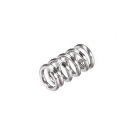 sourcing map Compression Spring,304 Stainless Steel,6mm OD,1mm Wire Size,5mm Compressed Length,10mm Free Length,37.2N Load Capacity,Silver Tone,10pcs