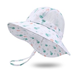 JUPSK Kid's Bucket Hat, Child Sun Hat UV Protection Beach Cap Summer Hat for Toddler Boys Girls