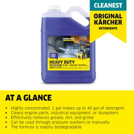 Kärcher Heavy Duty Degreaser, Removes Grease, Dirt, and Grime, Highly Concentrated, Makes up to 40 gal of Cleaner, Residue Free, Biodegradable