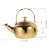 ABOOFAN Gold Whistling Tea Kettle, 14cm Stovetop Teapot, Stainless Steel