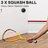 3PCS One Yellow Dot Squash Low Speed Sports Rubber Balls