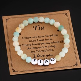 Kivosliv Tia Jewelry for Women from Niece Nephew Best Aunt Birthday Mothers Day Gift for Tia