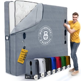 Mattress Bags for Moving with 8 Handles - Cali King Size - Extra-Thick Mattress Bag for Moving - Reusable Mattress Storage Bag - Mattress Cover for Moving with Zipper, Moving Mattress Bag Protector