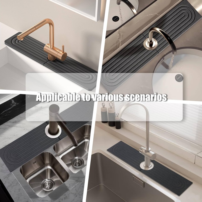 Stargaz Faucet Mat for Kitchen Sink Diatomaceous Earth Faucet Splash