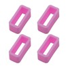 RUIAN 4 PCS Pink Silicone Watch Strap Holder Rings, Watch