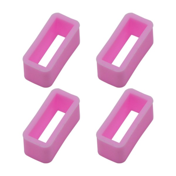 RUIAN 4 PCS Pink Silicone Watch Strap Holder Rings, Watch