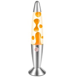 EZONEDEAL Large Lava Lamp Novelty Lighting Night Light Decor Party Silver Base - Floor lamp,Desk lamp Room Office Home Decor,Table lamp (Orange)