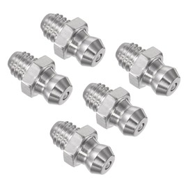 CoCud 201 Stainless Steel Straight Grease Fitting, | M6x1mm Metric | Hydraulic Grease Nipple - (Applications: for Replacing Missing or Broken Oil Fitting), 5-Pieces
