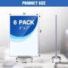 6 Pcs Acrylic Rotating Sign Holder Double Sided Swivel Sign