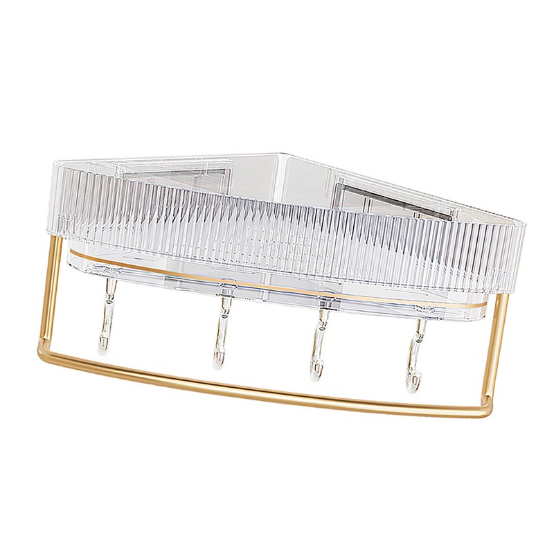 Wall Basket Shelf Corner Clear Corner Triangular Storage Rack Bathroom