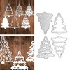 hinana 4pcs/Set Christmas Tree Metal Die Cuts,Merry Christmas Tree Cutting