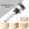 Flush Trim Hinge Mortise Template Router Mills Bit, Gasea 1/4"