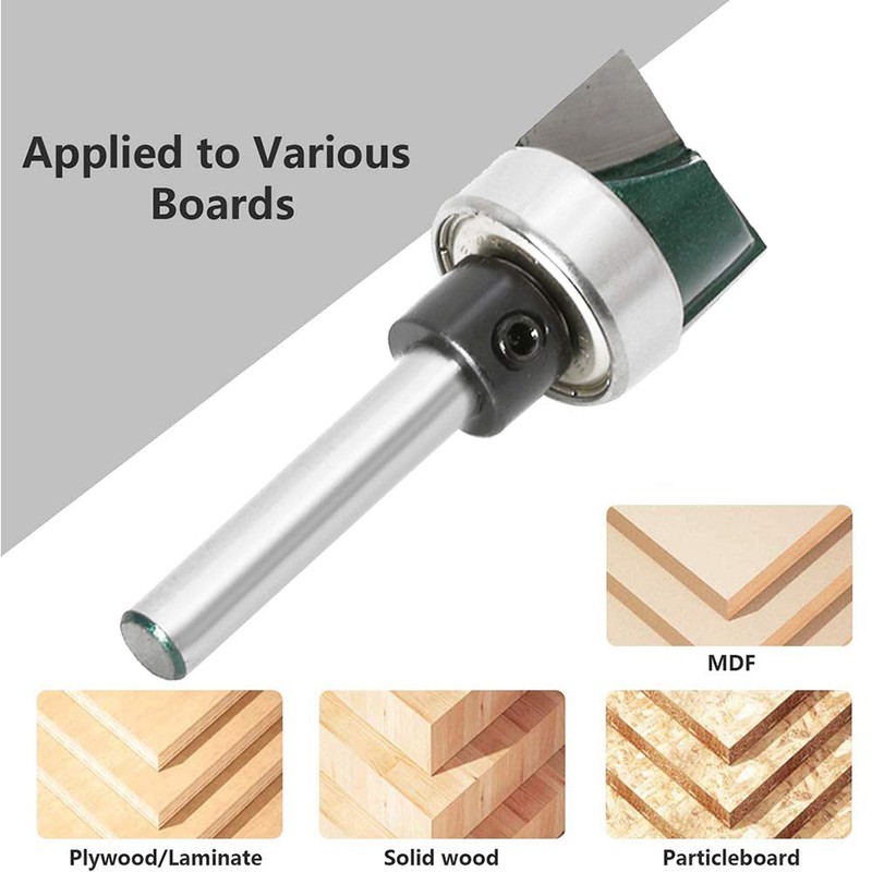Flush Trim Hinge Mortise Template Router Mills Bit, Gasea 1/4"