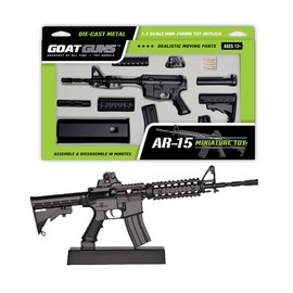 GoatGuns Miniature AR Model Black | 1:3 Scale Diecast Metal Build Kit