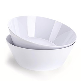 MIYOPESI 11.5-Inch Melamine Mixing Bowls (Set of 2) - Unbreakable and Reusable Large Serving Bowls, Stackable and Dishwasher-Safe - Versatile for All Meals
