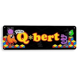Tinworld Tin Sign: Arcade Q-Bert Game Room Marquee Metal Decor Retro Console Cave A840