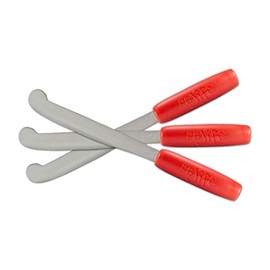 PB-JIFE! The Ultimate PB knife. Stir, scrape, and clean the BIG Jars (Red, 3)