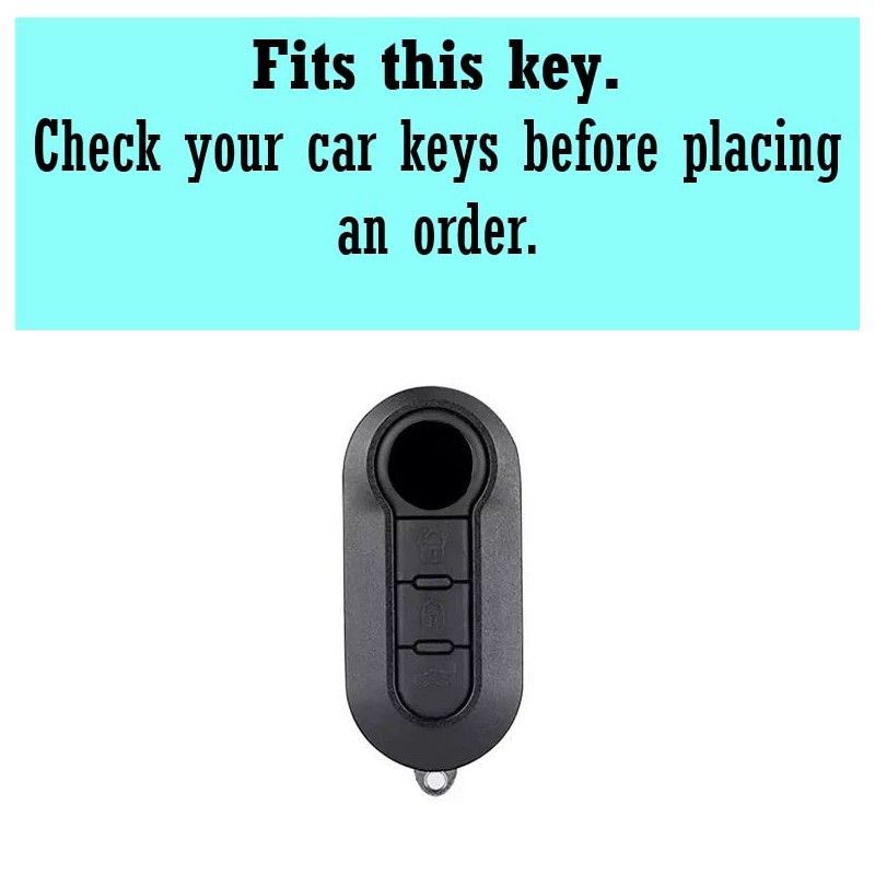 StyleC REMOTE FLIP KEY COVER COMPATIBLE WITH FIAT 500 PANDA