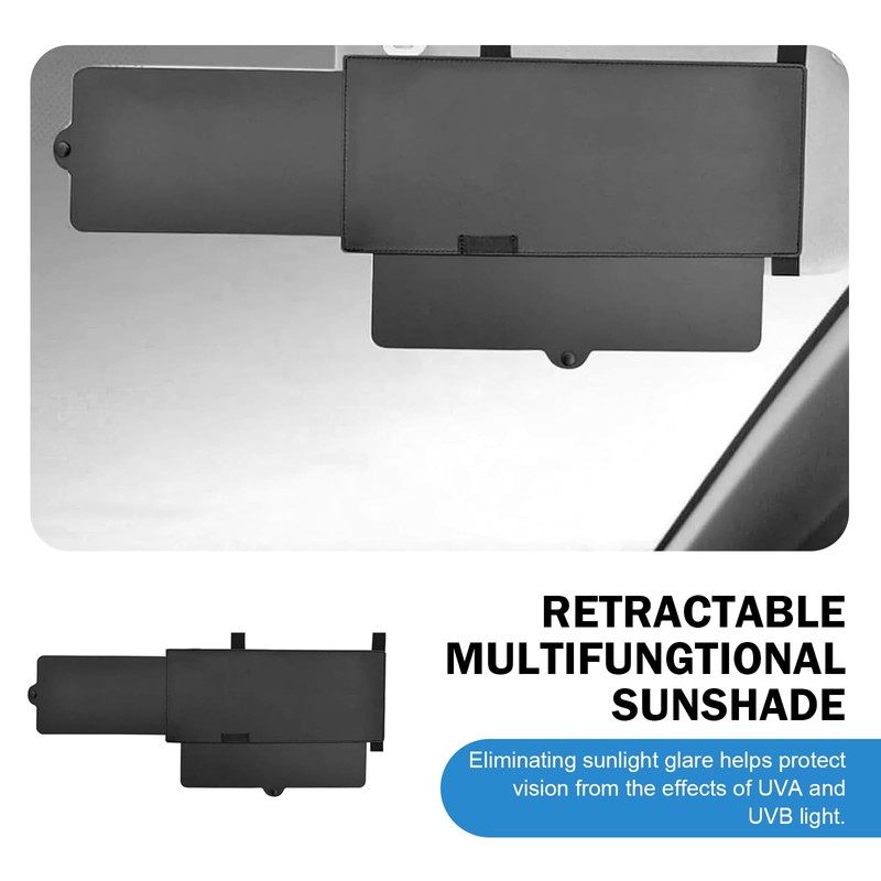 DACIRTY Car Sun Visor Extender, Retractable Anti-Glare Protection Plate for