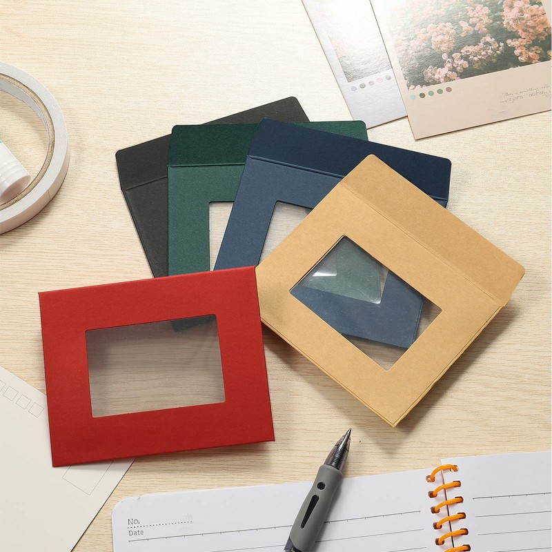 PATIKIL Full Face Window Envelopes 10 Pack 4'' Clear Double