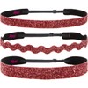 Hipsy REGULAR Size, Adjustable No Slip Sparkly Bling Mixed 3pk