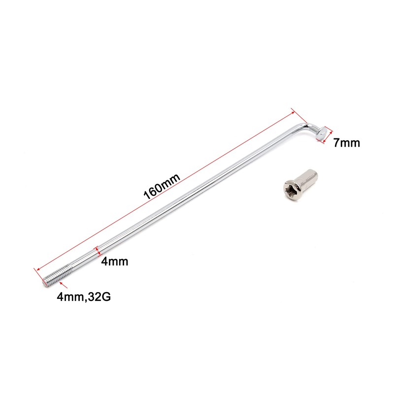 sourcing map 36pcs 4mm Thread Dia 160mm Length Scooter Wheel