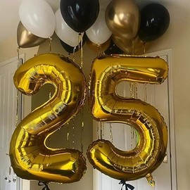 Number 25/52 Balloons for Birthday Party Decorations