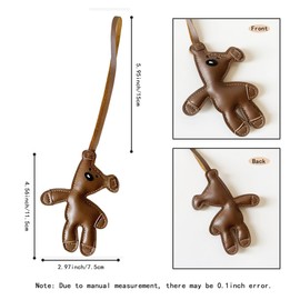 Brown Bear Bag Charm, Cute Bear Charm for Purse Handbags Bag Accessories Car Charms PU Teddy Bears Key Charms